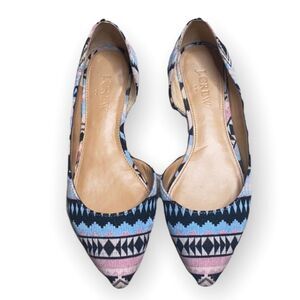 J. Crew factory Aztec tribal print Flats size 6